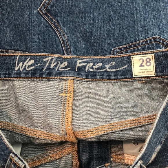 FREE PEOPLE We The Free Sidecar Blue Denim Mini Skirt Sz 28 NEW - Picture 6 of 7